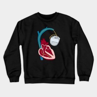 Heart Defi medicine Design Crewneck Sweatshirt